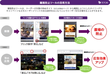 ユーザーの離脱アクションに合わせてアプローチ！ Webサイトのパーソナライズツール「TETORI」が新機能 「離脱防止」機能をリリース