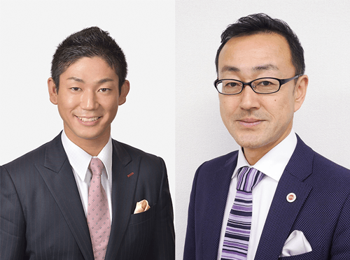 菱田 陽介 代表司法書士(左) 留目 津 代表税理士(右)