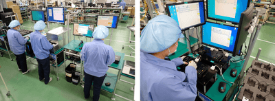 【Incredist Premium lll テスト量産の様子/岩崎通信機福島工場内】