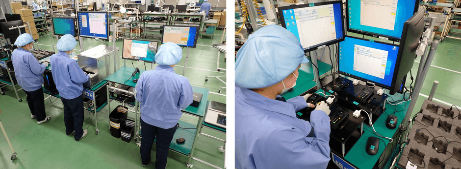 【Incredist Premium lll テスト量産の様子/岩崎通信機福島工場内】