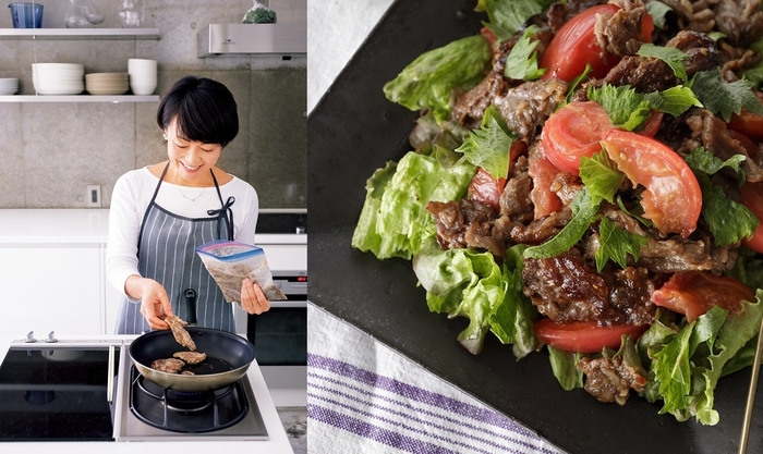 藤井 恵さん:【賢い定番/トマトたっぷり焼き肉サラダ】