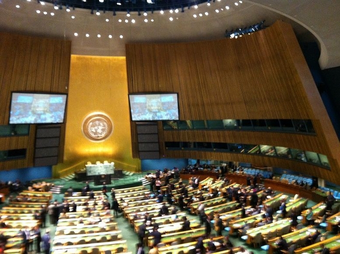 2012年7月武器貿易条約(ATT)交渉会議初日 写真:榎本珠良