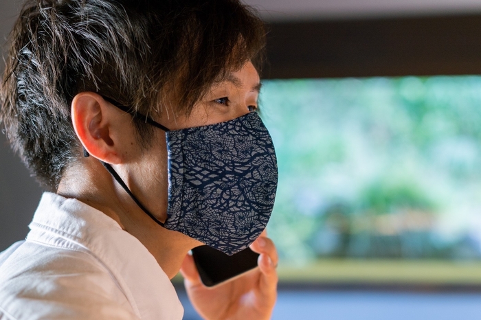 高砂松柄(ネイビー)着用時