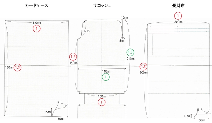 spin〈福山レザー藍染〉図面