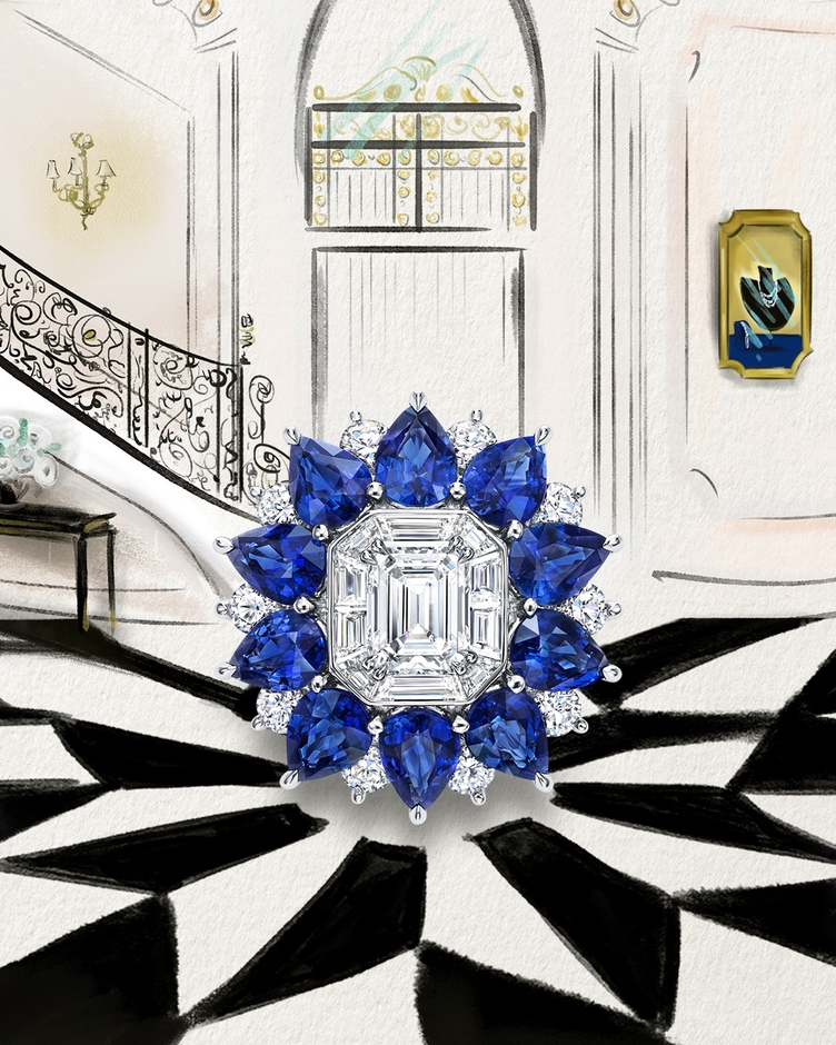 「718 マーブルマルケトリ」リング