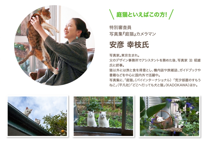特別審査員 「庭猫」カメラマン 安彦 幸枝氏