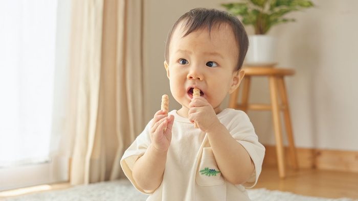 赤ちゃんが泣き止む！？おやつ くちどけおこめぼー