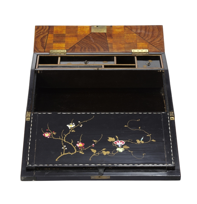 Photo.03a 寄木細工 レターボックス/静岡 明治時代