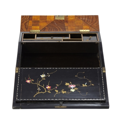 Photo.03a 寄木細工 レターボックス/静岡 明治時代