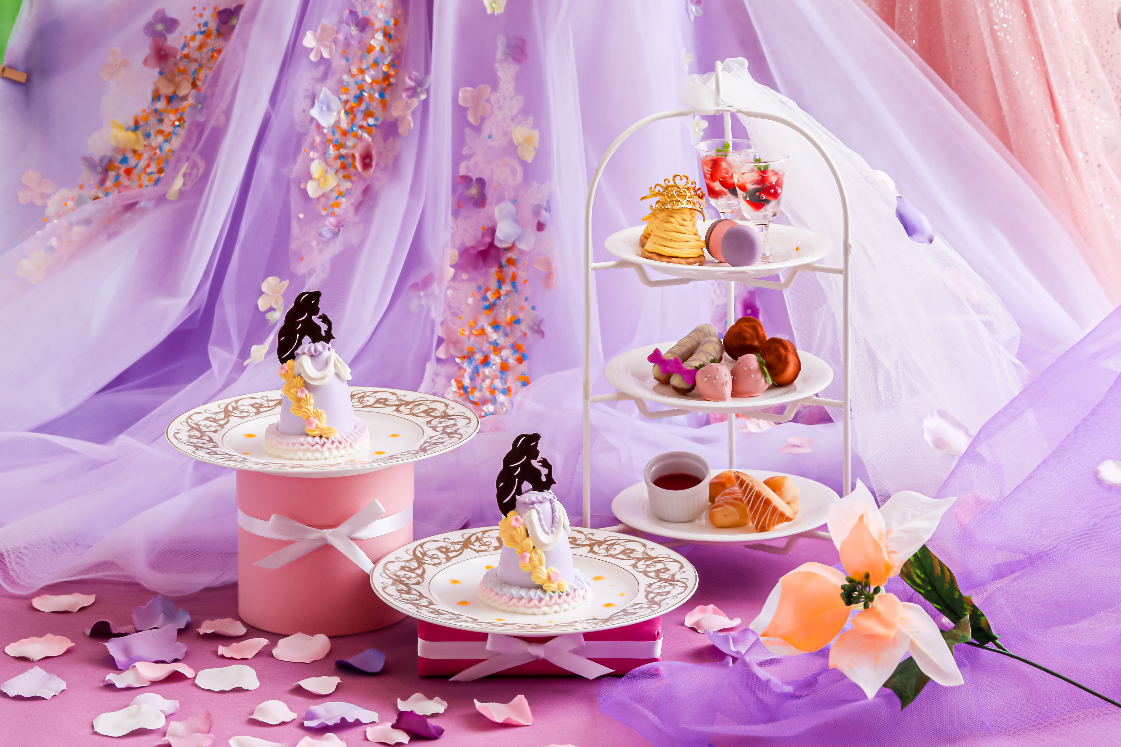 プリンセスのドールケーキ付 フラワープリンセス アフタヌーンティー 販売 花々に囲まれたプリンセスをイメージした優雅なアフタヌーンティー Newscast