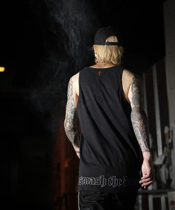 Smash The Bone Tanktop(ブラック/グレー)