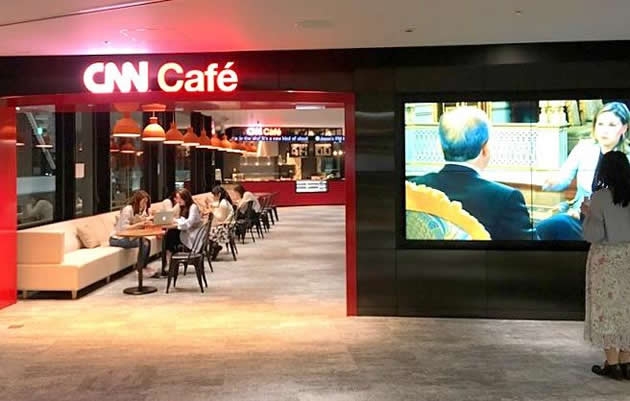 日本の大学初出店のCNN Café