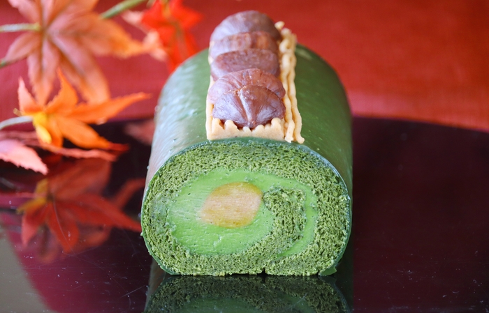 抹茶生チョコモンブランロールケーキ2