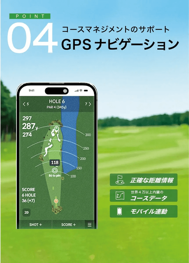 特徴4 GPSナビゲーション