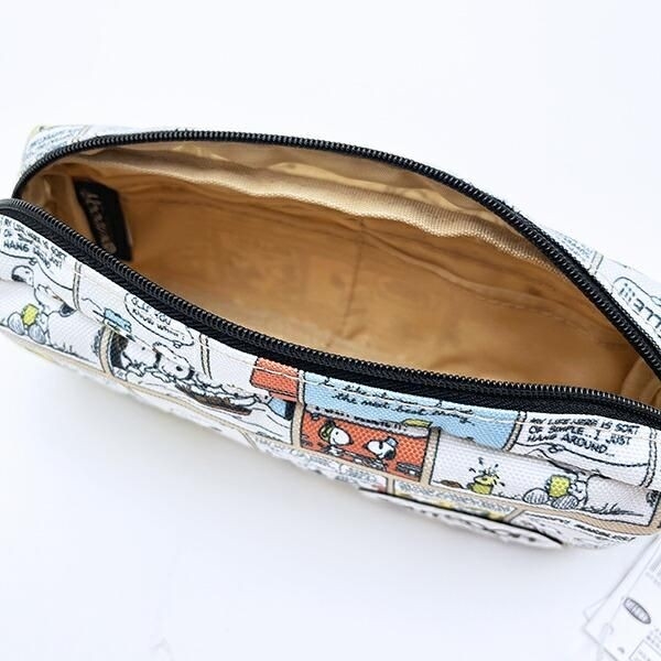 スヌーピーのコミック柄ポーチ