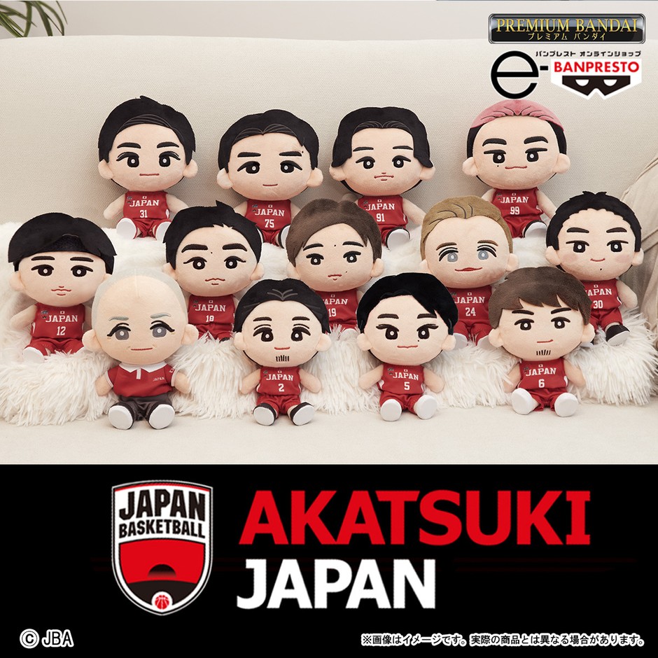 バスケットボール 男子日本代表『アカツキジャパン』が デフォルメ 