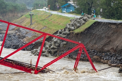 台風19号での被害の様子(写真AC)