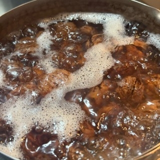 調理工程(3):少し茹でる