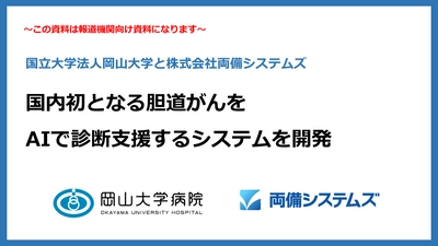 岡山大学病院と両備システムズ、 国内初となる胆道がんをAIで診断支援するシステムを開発