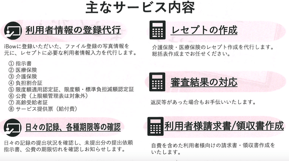 主なサービス内容
