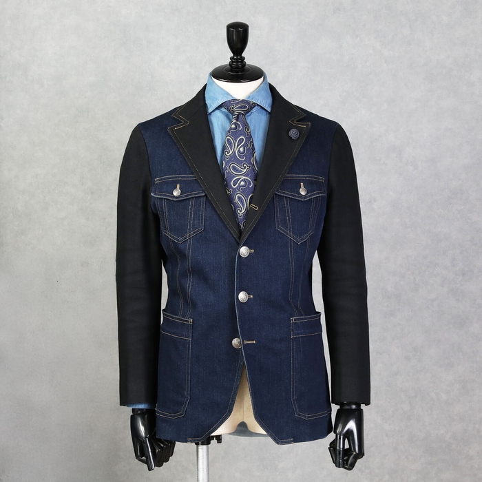 Thoma　Gジャンを思わせるポケットに別生地を切り返した大胆なデザインが特徴