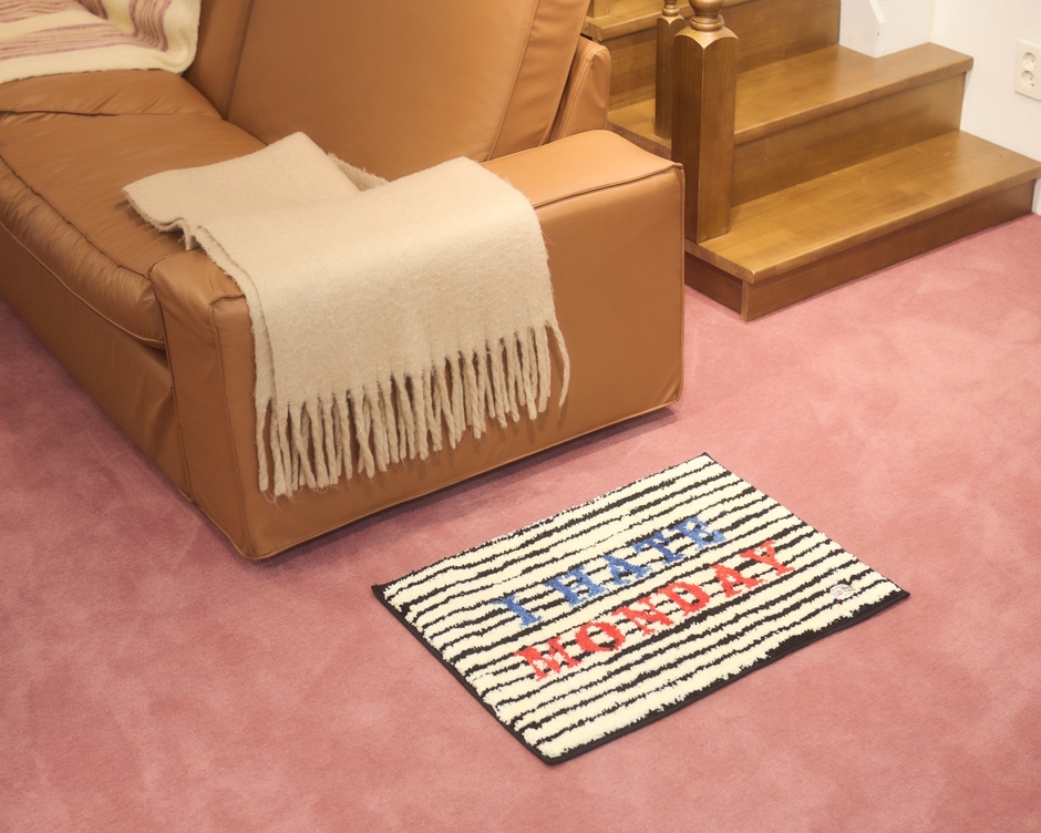 マンデーフットマット（ストライプアイボリー）