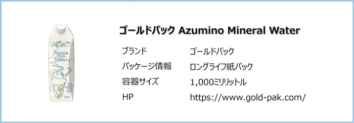 ゴールドパック Azumino Mineral Water