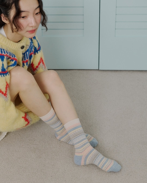 ジャガードソックス(23～27.5cm)：2,200円(税込)