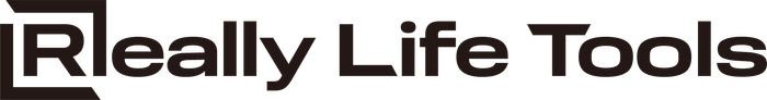 ロゴ：Really Life Tools(黒文字)