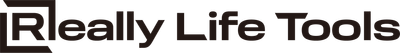 ロゴ：Really Life Tools(黒文字)