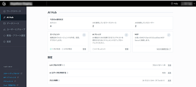 エンタープライズ水準の「AIガバナンス / AI Hub」