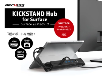 Surfaceのインターフェース不足を解決　 Surface専用のマルチハブ 「KICKSTAND Hub for Surface」を発売