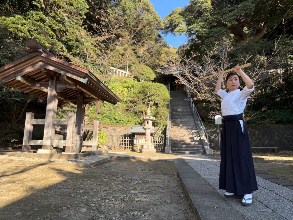 なぎなた体験 撮影