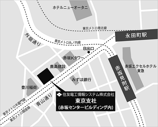 新東京オフィスへの地図