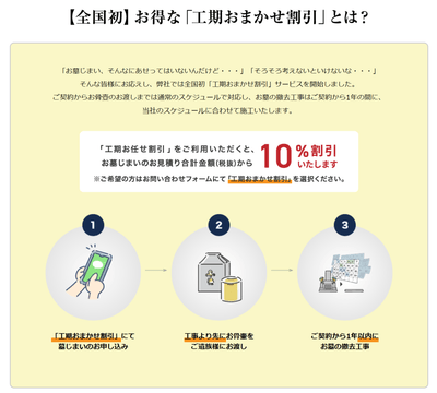 「工期おまかせサービス」とは?