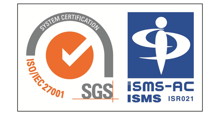 SGS認証マークとISMS認証マーク