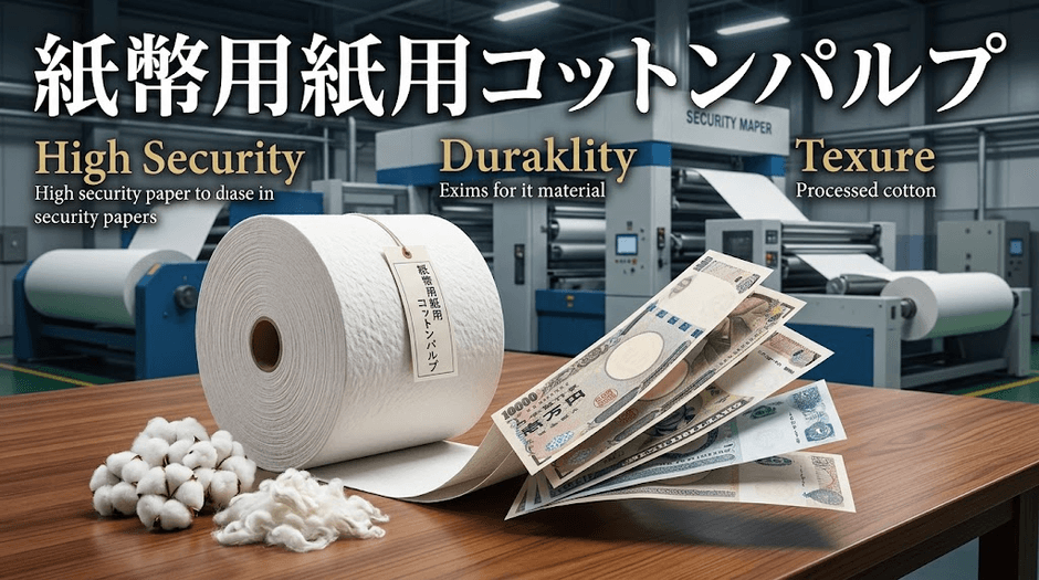 図. 紙幣用紙用コットンパルプの製品画像