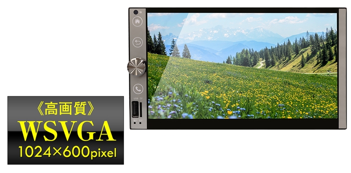 7インチIPS高画質液晶パネル採用
