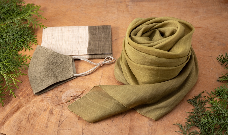 刈安染め「海松色」みるいろ