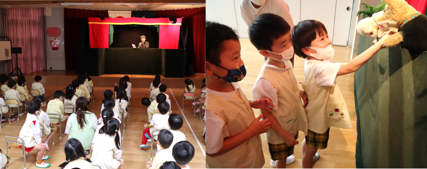 近畿大学九州短期大学附属幼稚園で「人形劇鑑賞会」を開催 人形劇ファンタジアが「みにくいアヒルの子」を上演