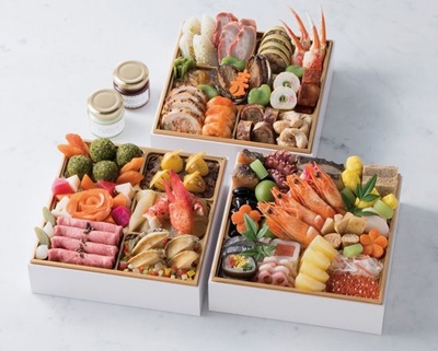 上段:中国料理 下段左:フランス料理 下段右:日本料理