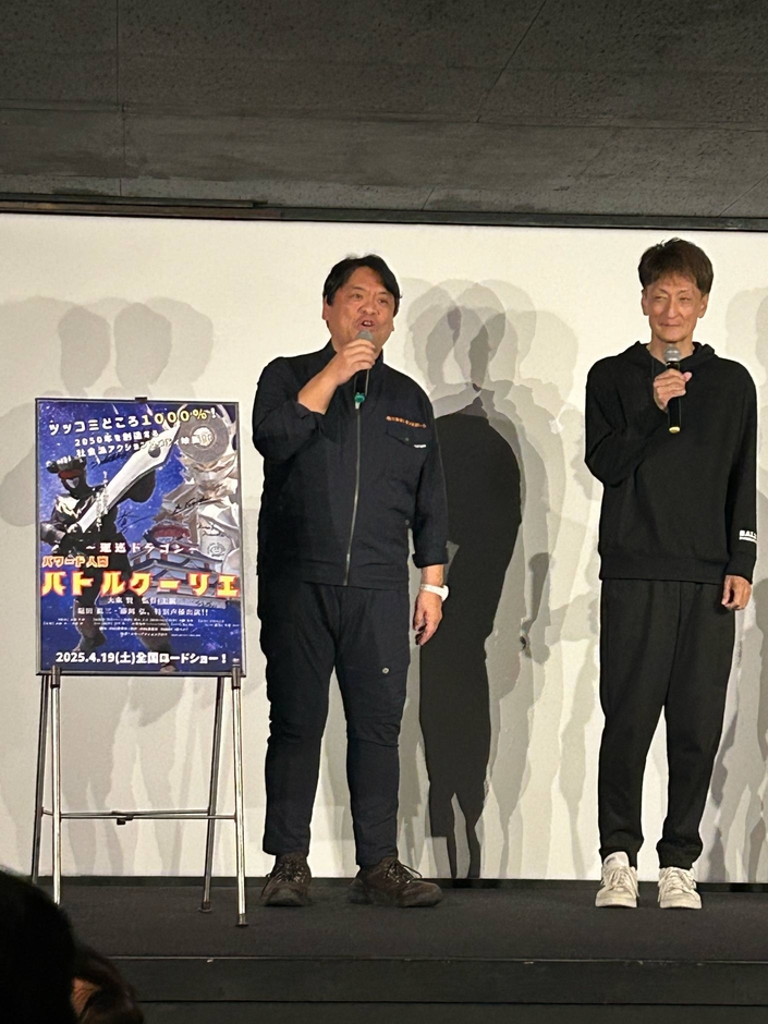 大東賢監督と俳優・奈良市観光大使の徳丸新作さん