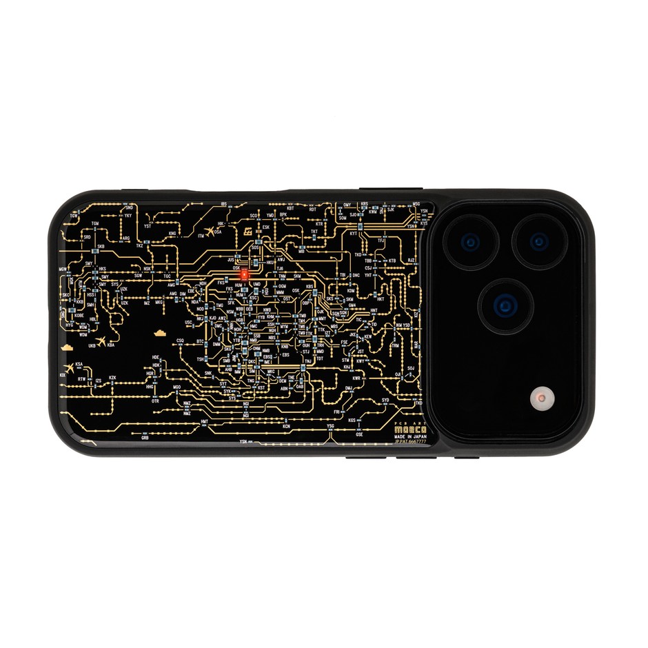 FLASH 関西回路線図 iPhone 17/18 Proケース　黒