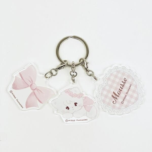 mikkoの3連アクリルキーホルダー