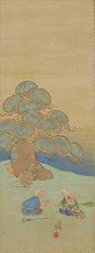 高砂図 中村芳中筆 江戸時代 個人蔵