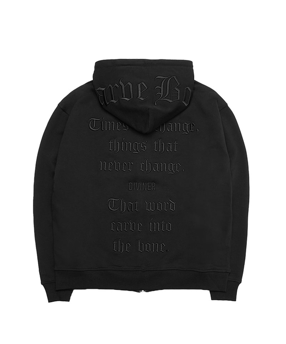 【BlackLetter】Rear Embroidery Cross Hoodie(ブラック)