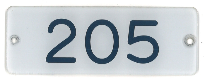 車両番号レプリカ205