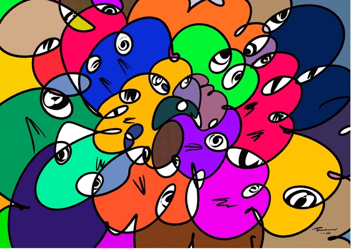 「カノエラナ×TAKUROMAN」ステージでのライブペイント作品