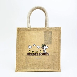 スヌーピーのジュートバッグ。流行りの素材で環境に優しくおしゃれ。