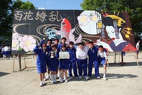 応援団巨大看板(昨年度の様子)